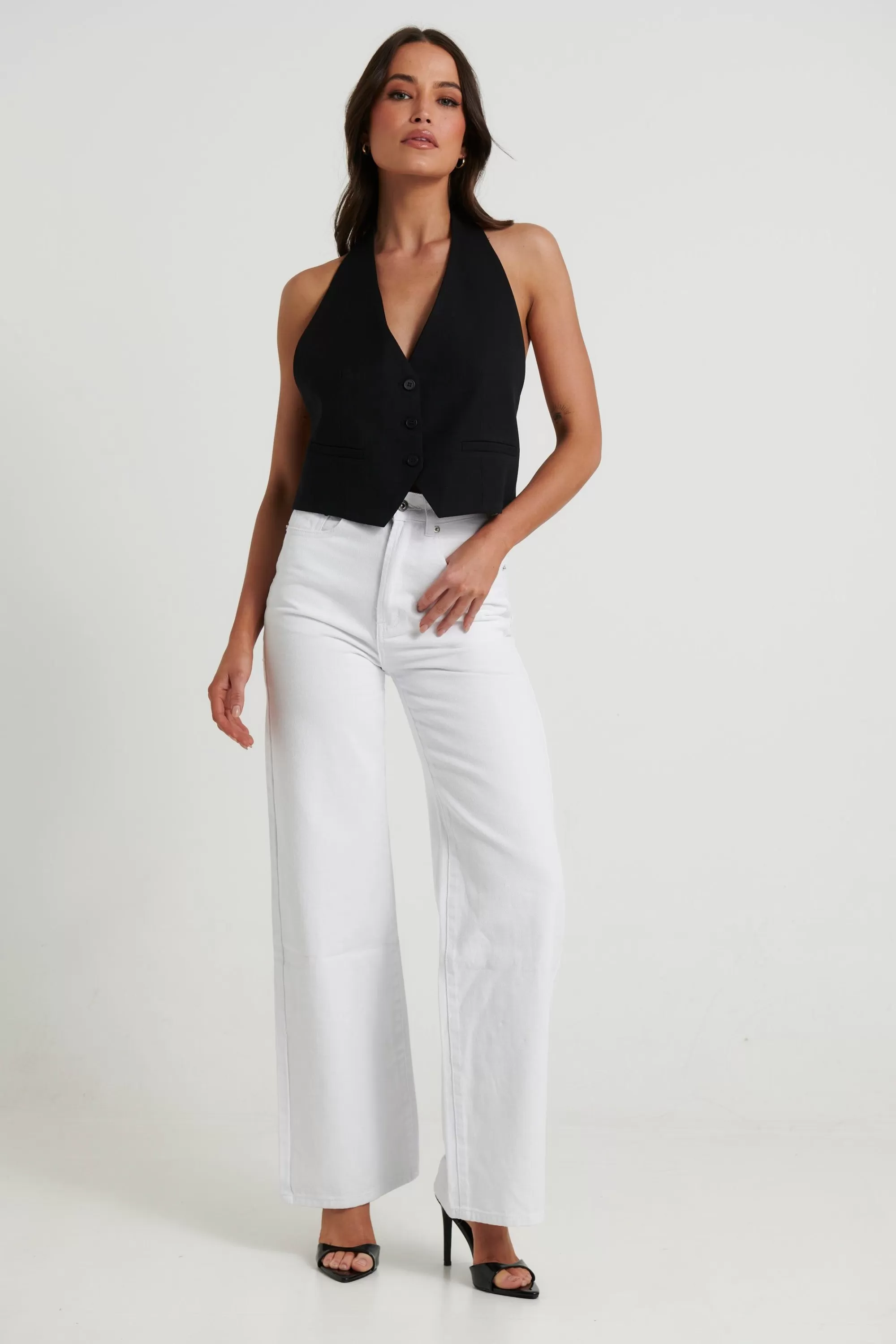 Pants>Top One Fashion Ophelia Jean White