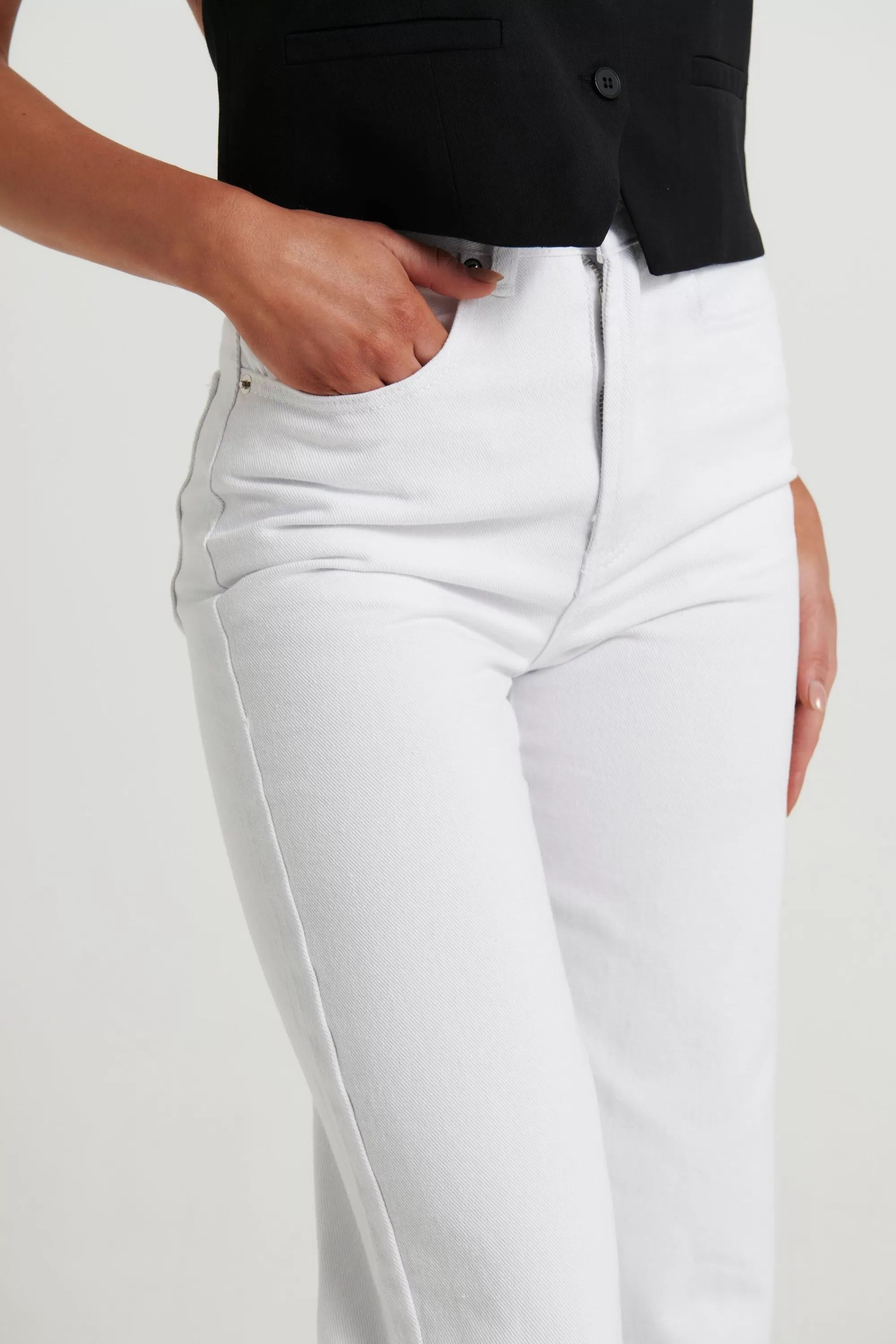 Pants>Top One Fashion Ophelia Jean White