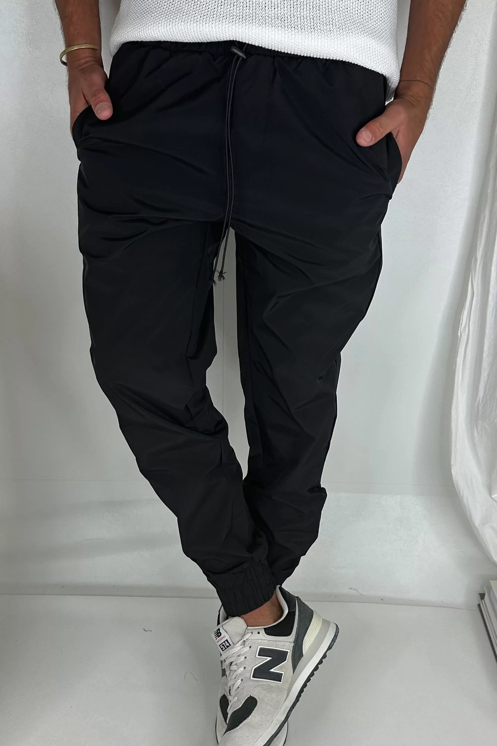 Pants>Sampson and Taylor Parachute Jogger Black - Final Sale