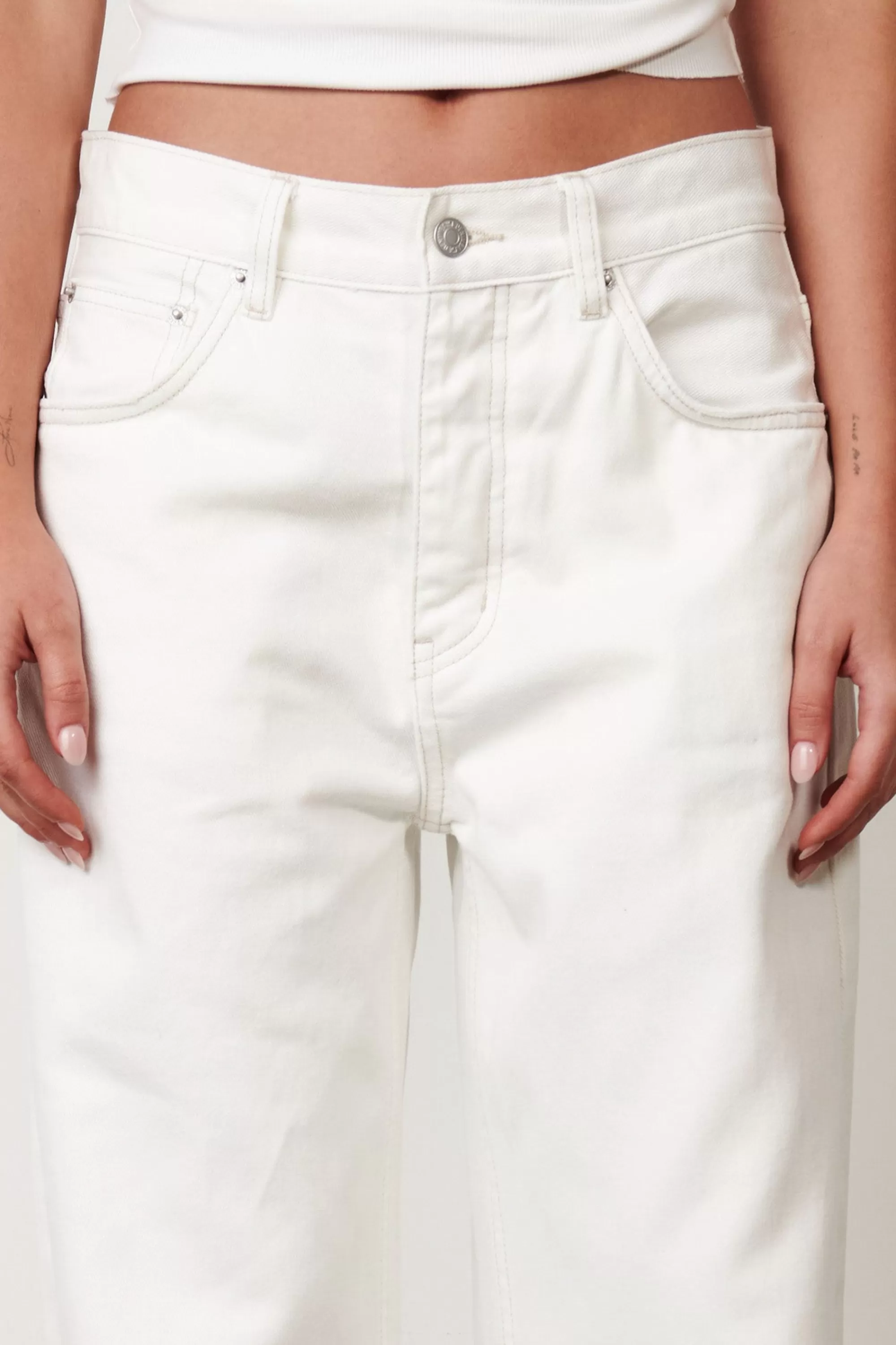 Pants>Bayse Perry Denim Geisha White