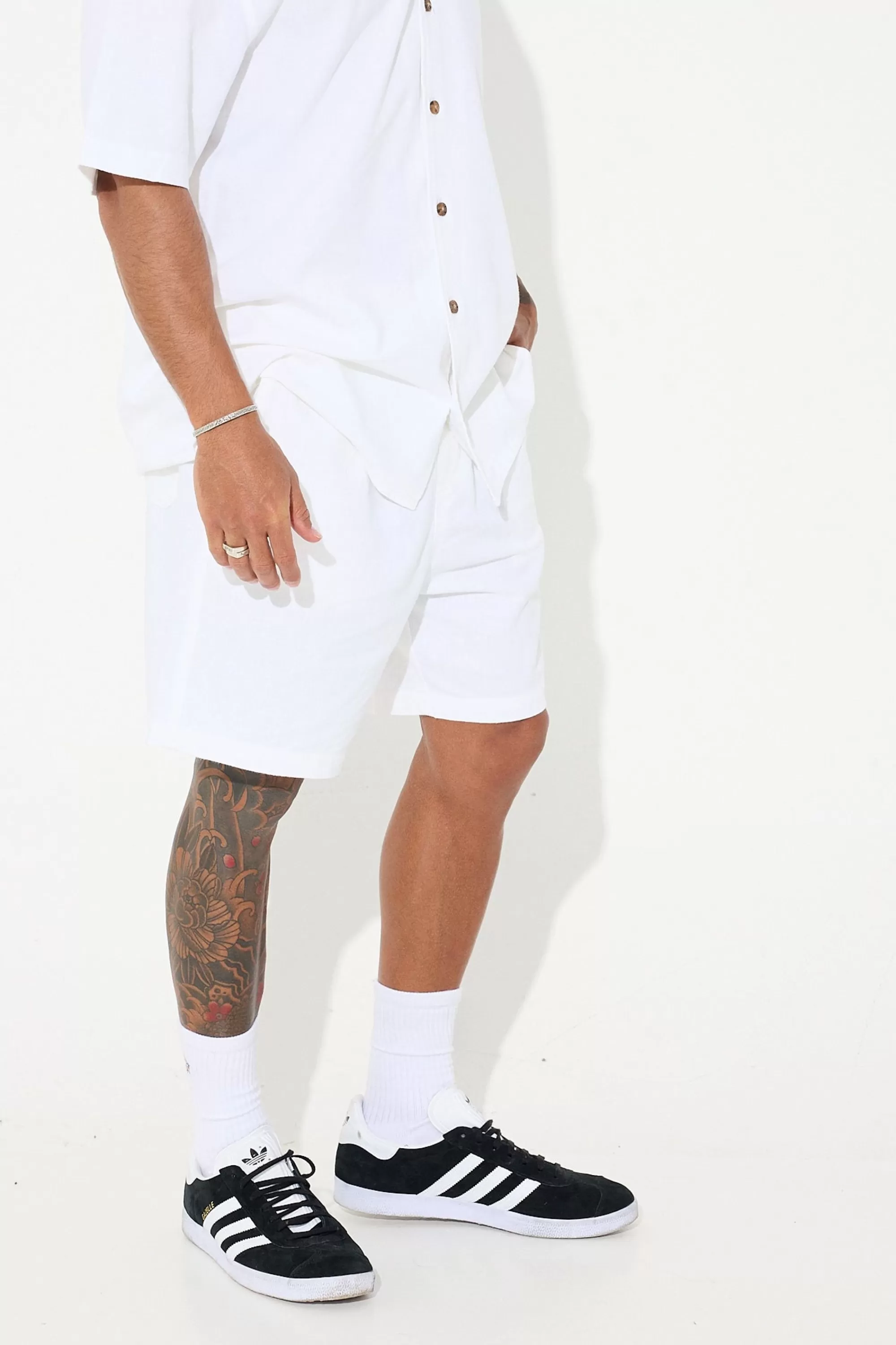 Shorts>Sampson and Taylor Petros Linen Short White