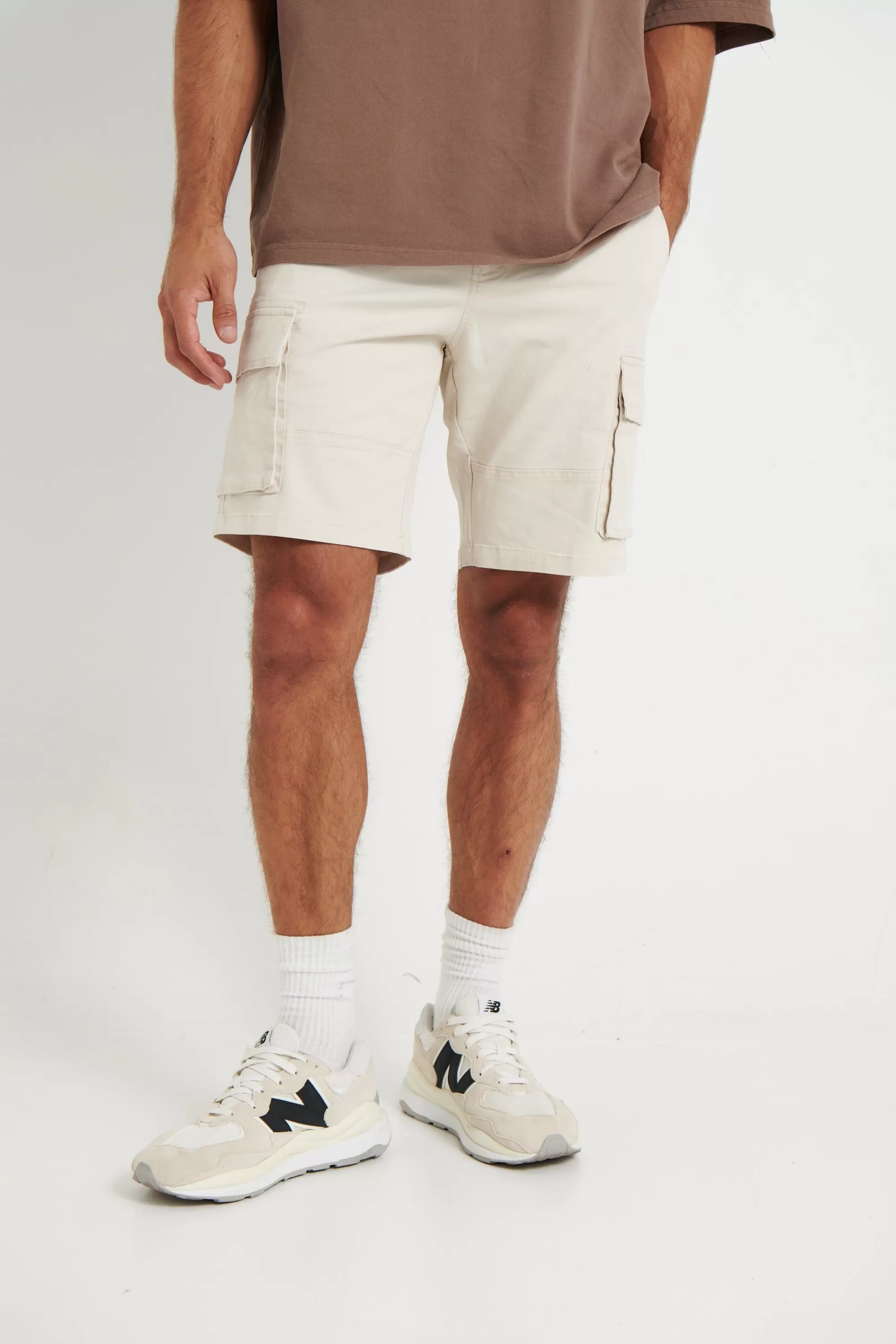 Shorts>Sampson and Taylor Premium Cotton Short Ivory - Final Sale