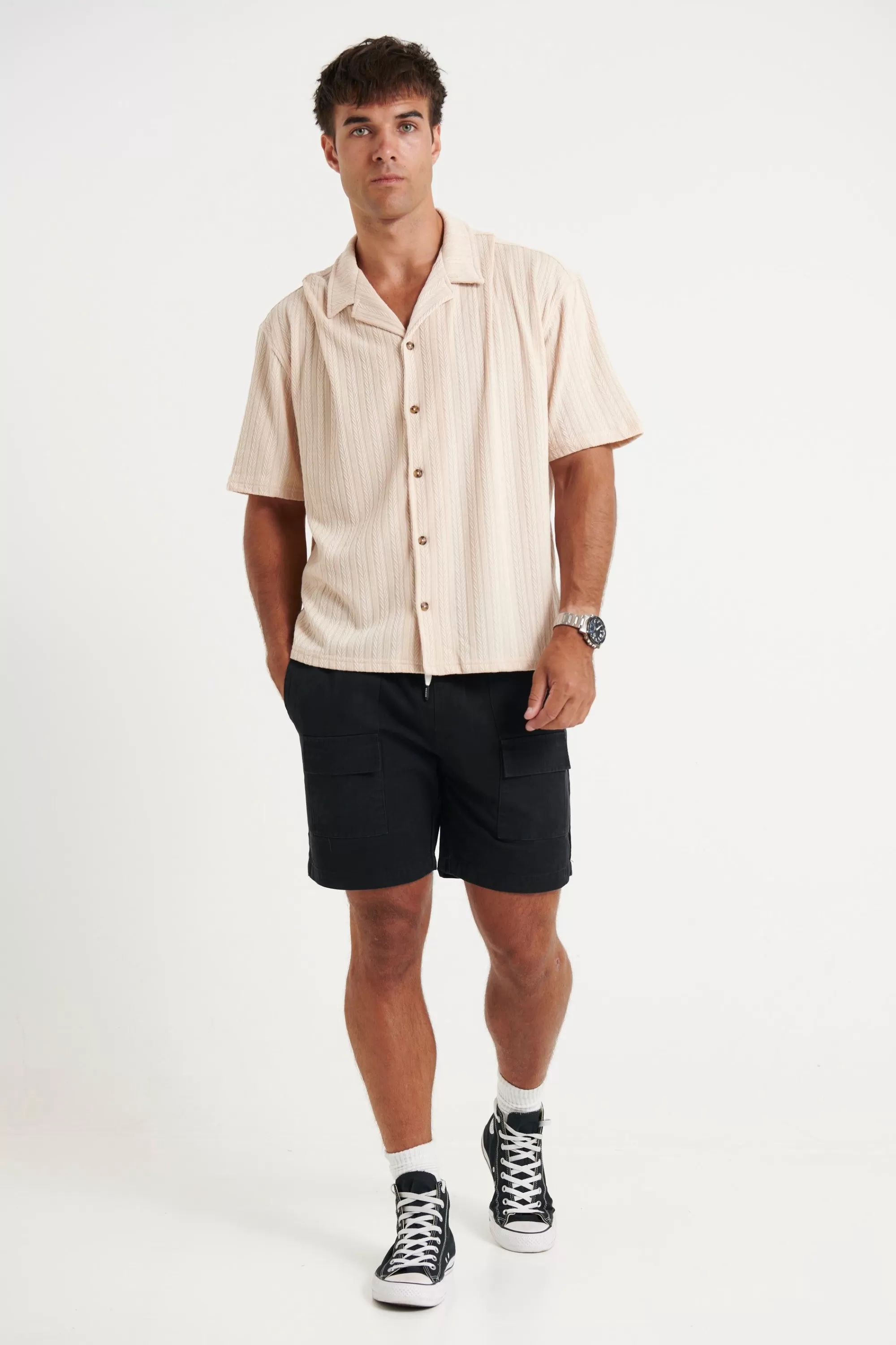 Shirts>Sampson and Taylor Raf Cropped Shirt Arrow