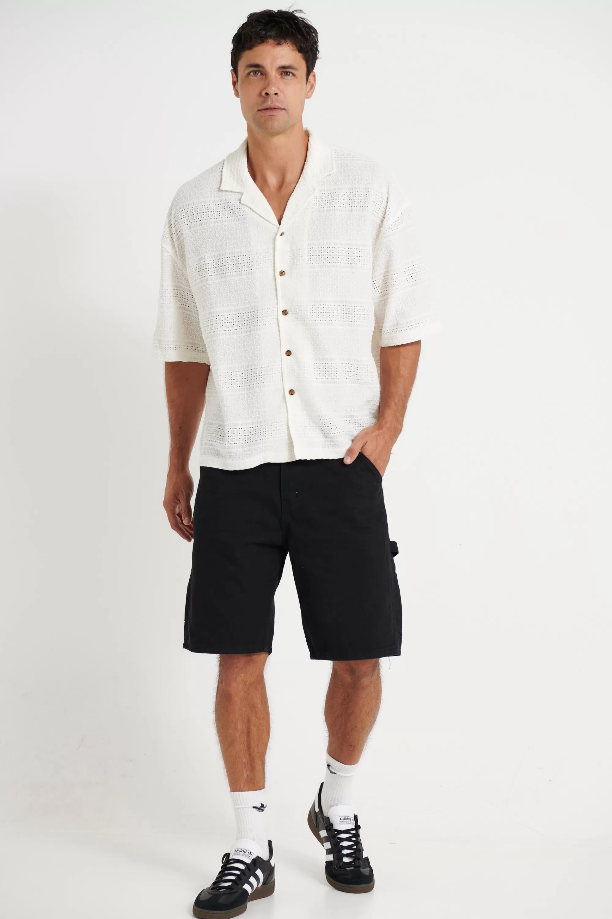 Shirts>Sampson and Taylor Raf Cropped Shirt Panel