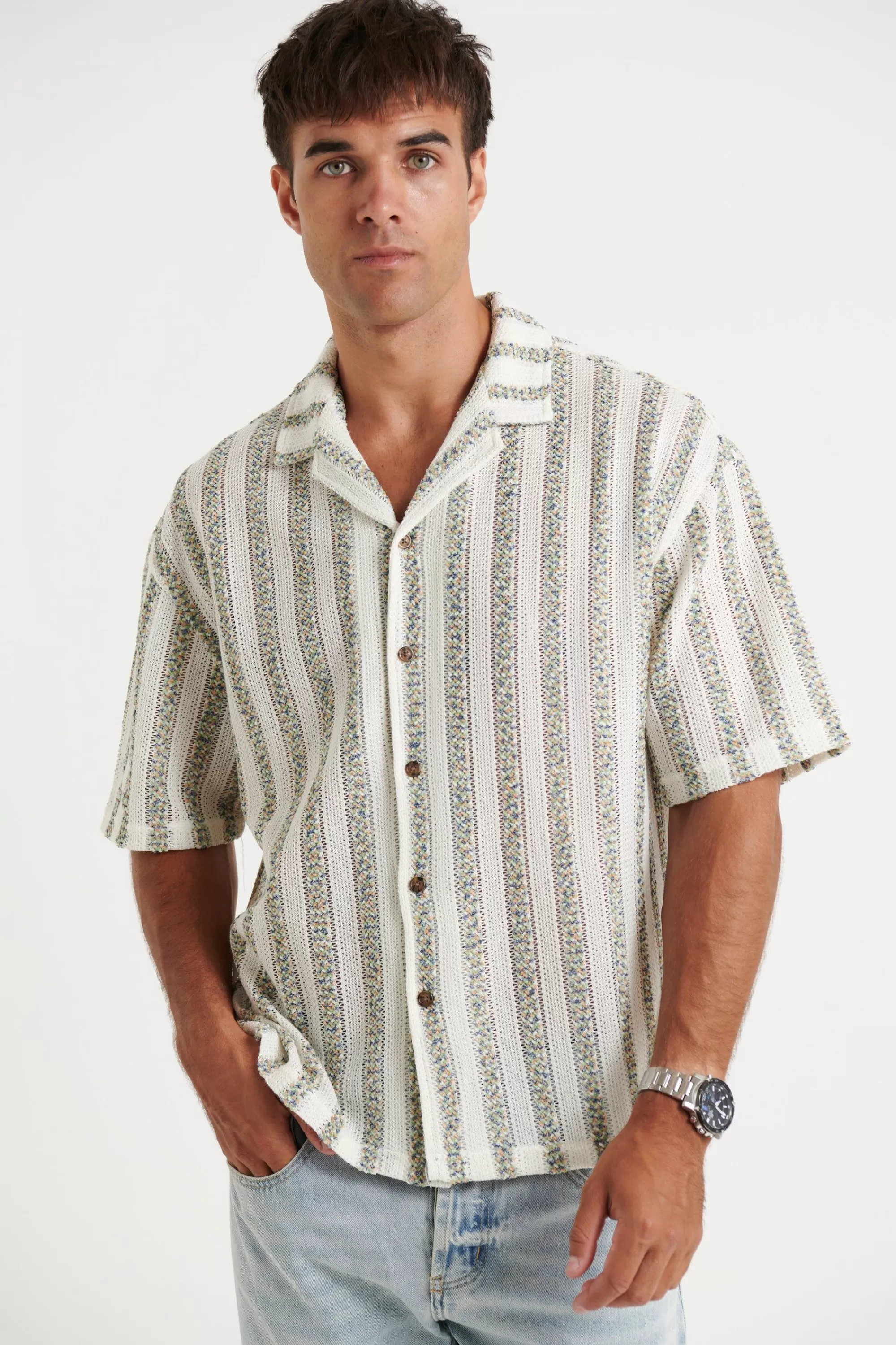 Shirts>NTH Raf Cropped Shirt Stripe Vintage