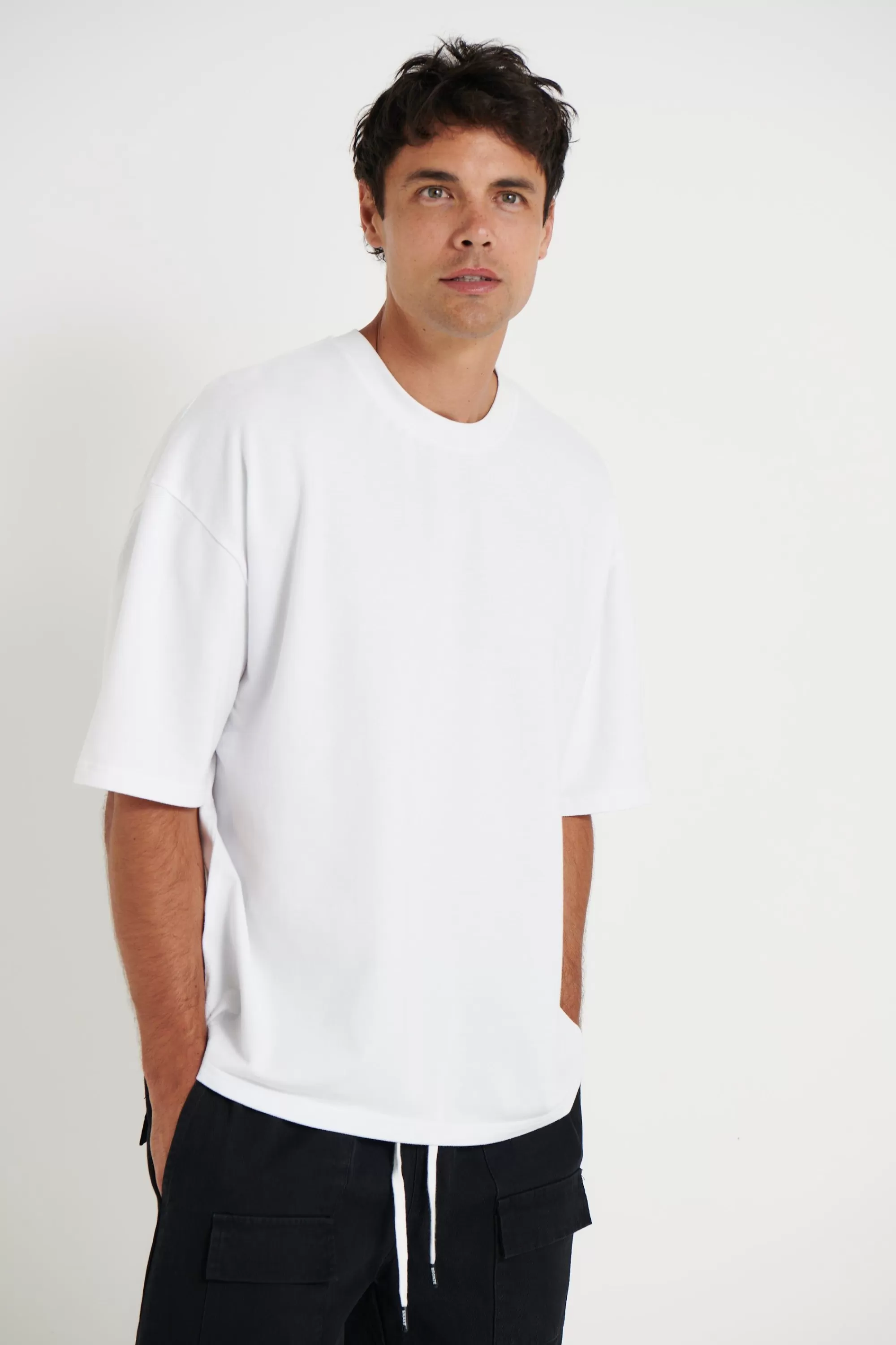 Tees>Sampson and Taylor Ruben Cotton Pique Tee White