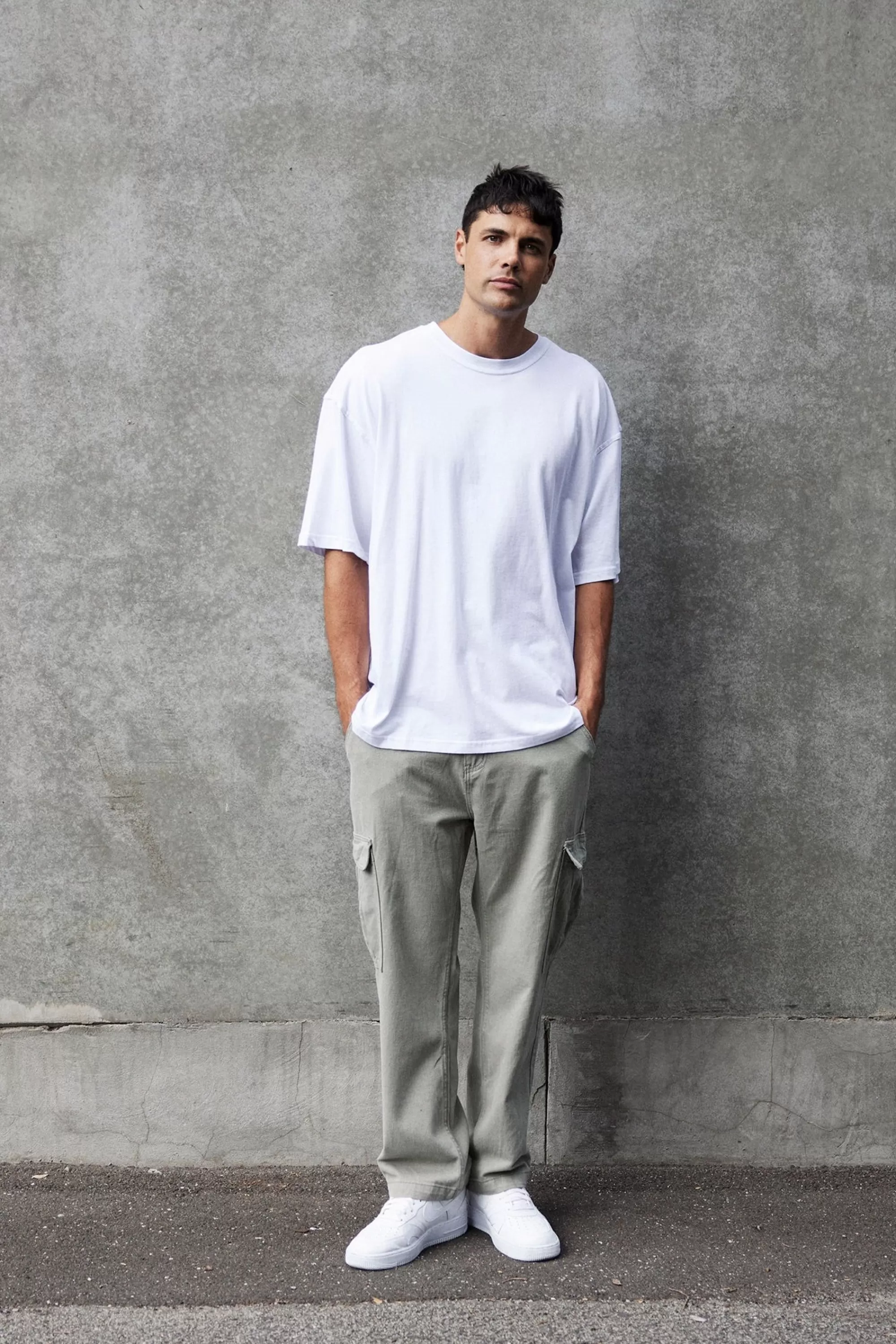 Pants>Sampson and Taylor Ryder Baggy Pants Khaki