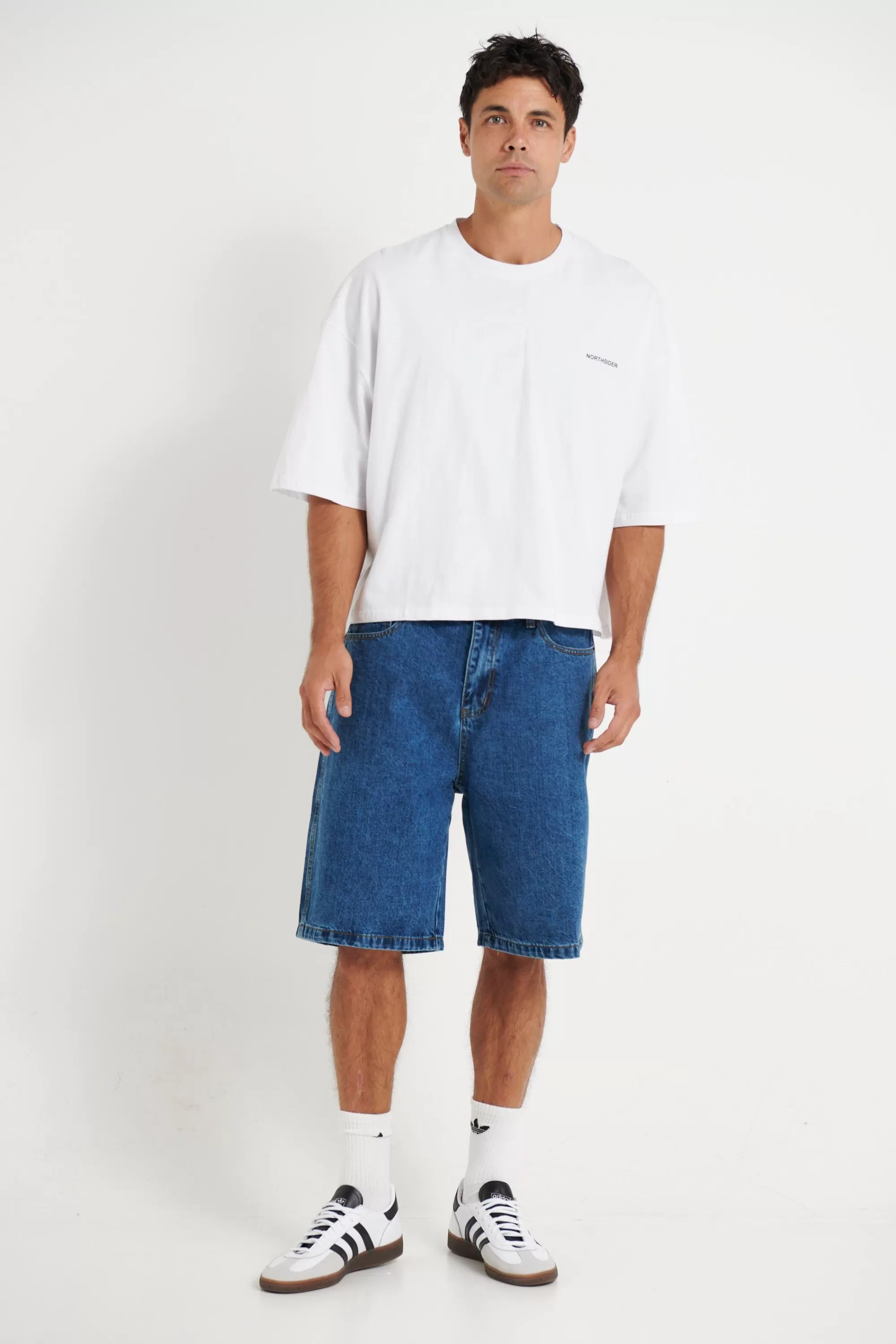 Denim>Sampson and Taylor Taplin Baggy Short Blue