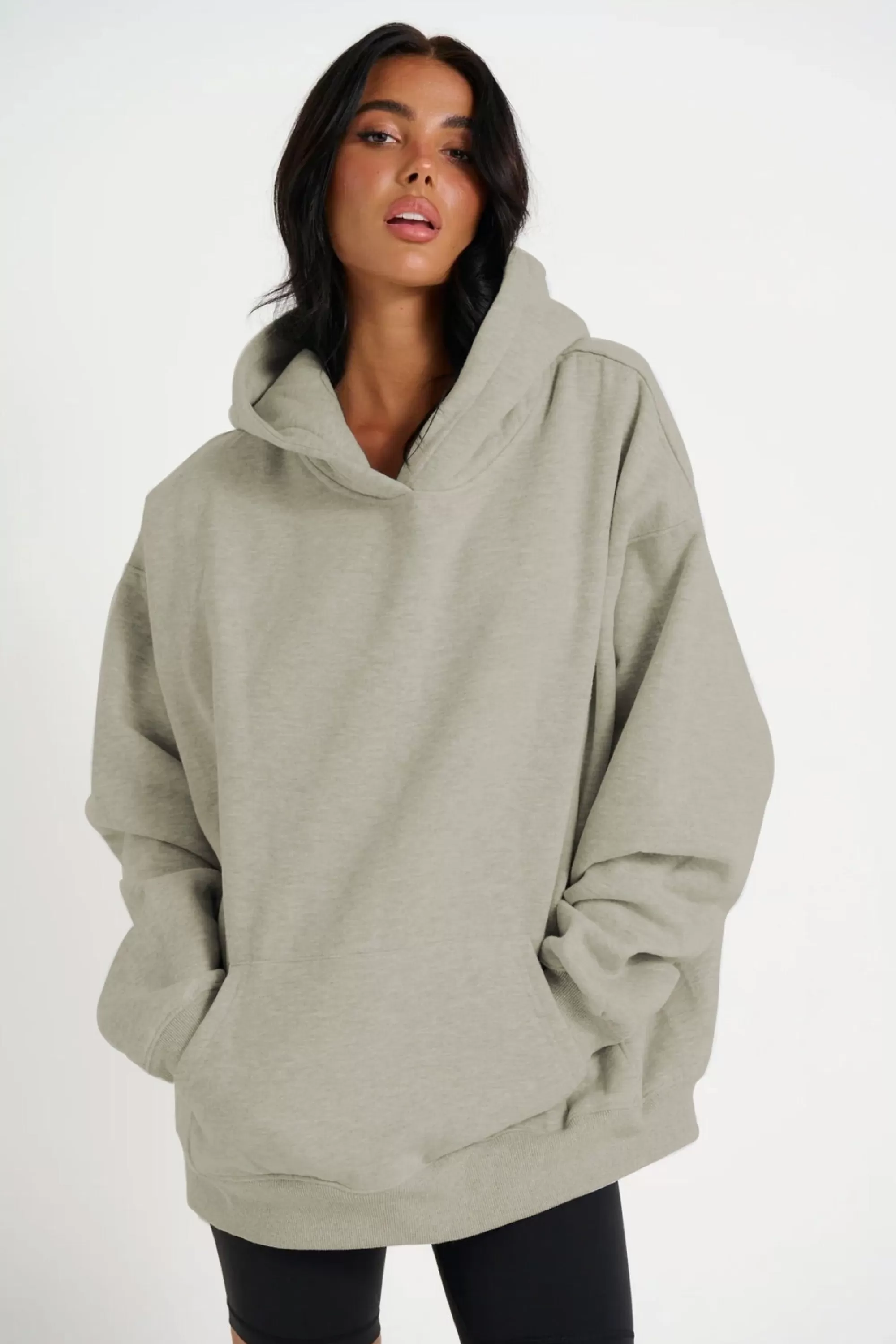 Sweaters & Jumpers>Sampson and Taylor Unisex Roman Oversize Hoodie Army