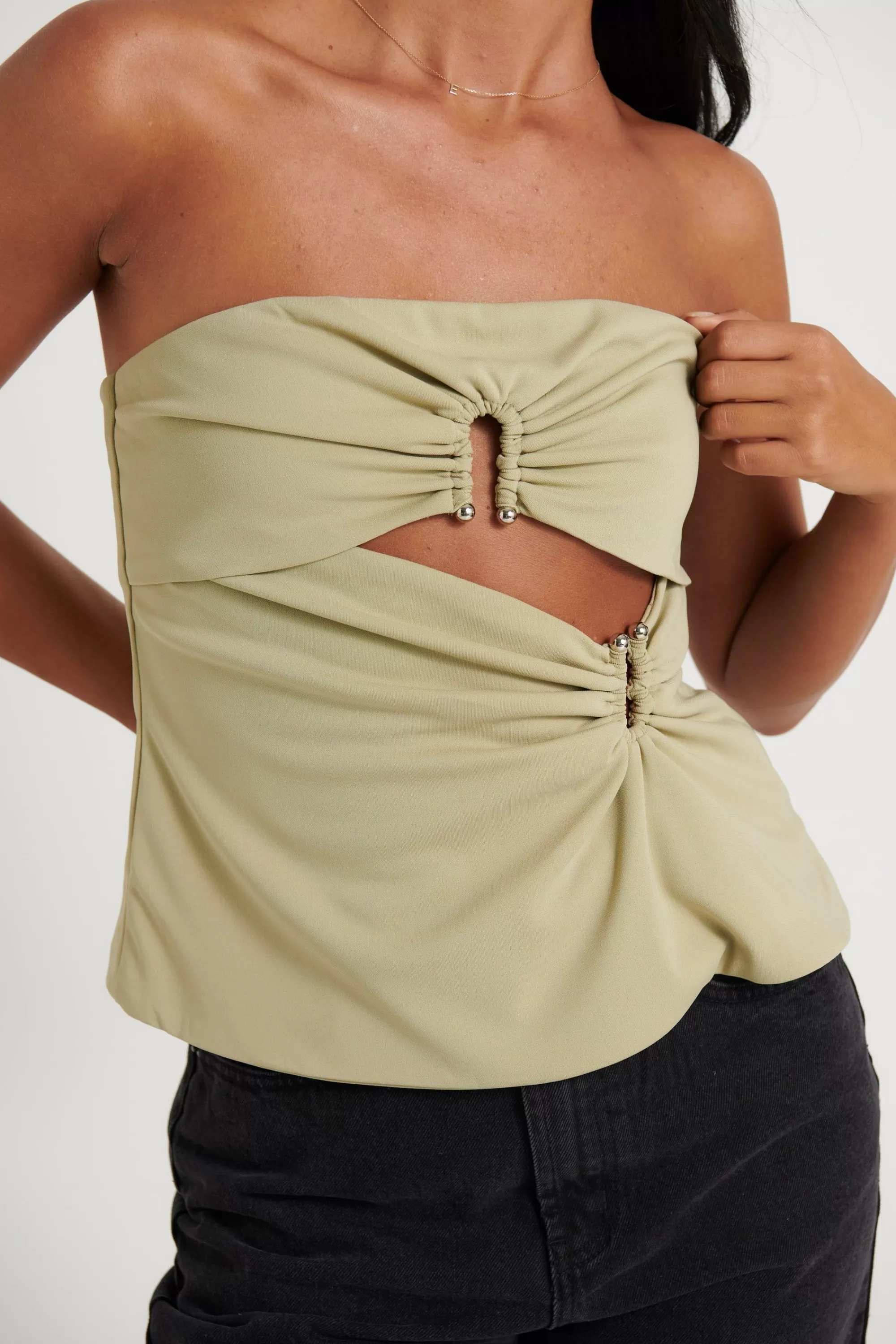 Tops>Oscar St Vixon Top Taupe