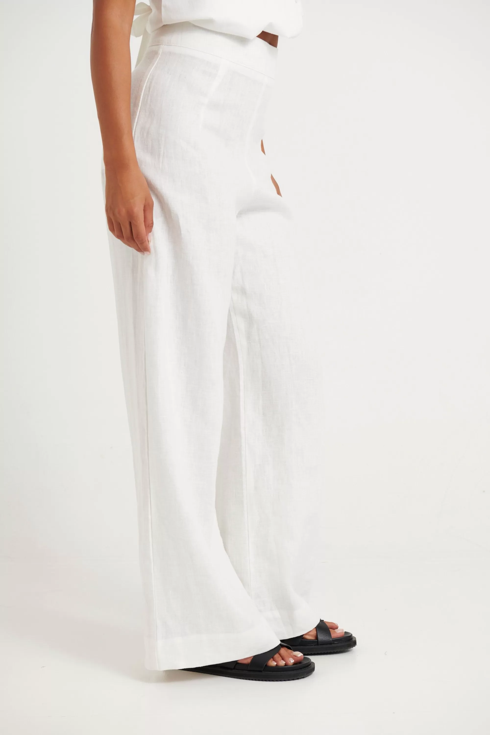 Pants>M Fashion Wrenley Linen Pant White